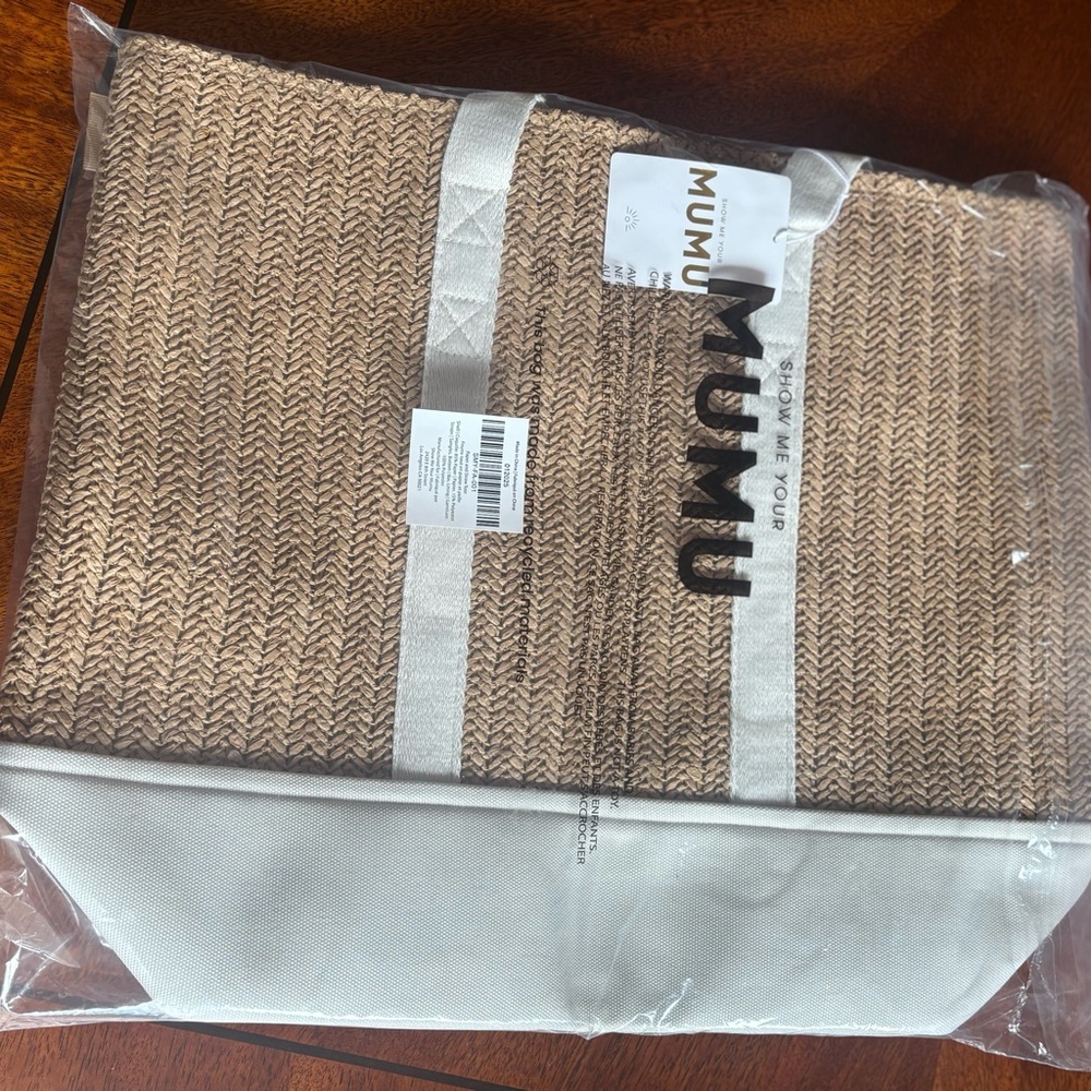 Show Me Your Mumu Woven Tote Bag